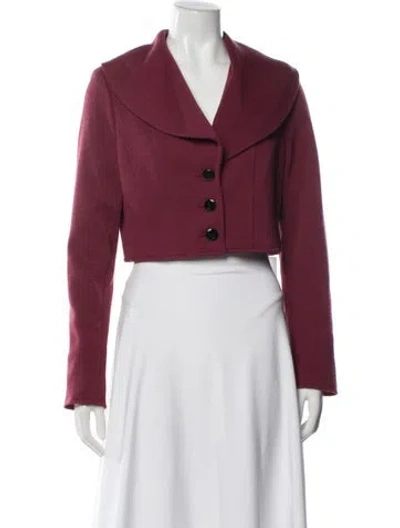 Pre-owned Teri Jon Wool Evening Jacket W/ Tags In Red