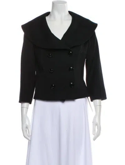 Pre-owned Teri Jon Wool Jacket In Black