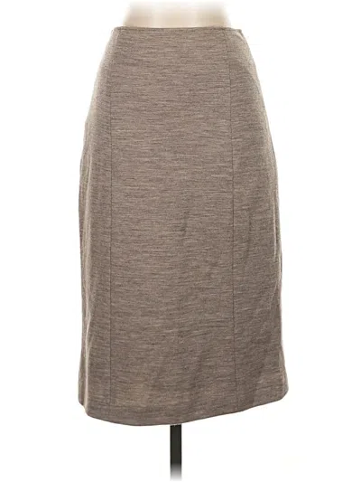 Pre-owned Teri Jon Wool Skirt In Gray