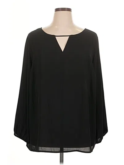 Pre-owned Terra & Sky 3/4 Sleeve Blouse In Black