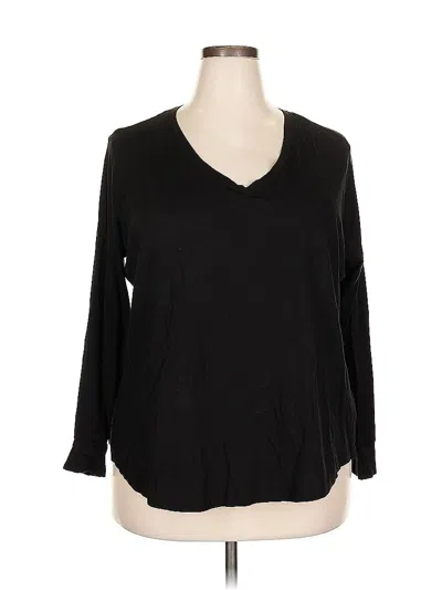 Pre-owned Terra & Sky 3/4 Sleeve T-shirt In Black