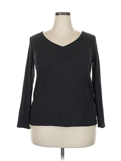 Pre-owned Terra & Sky 3/4 Sleeve T-shirt In Black