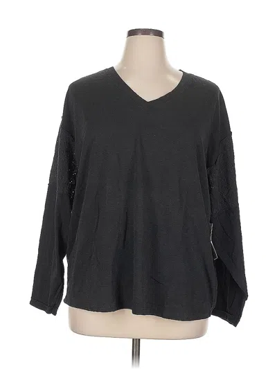 Pre-owned Terra & Sky 3/4 Sleeve T-shirt In Gray