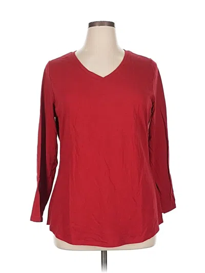 Pre-owned Terra & Sky 3/4 Sleeve T-shirt In Red