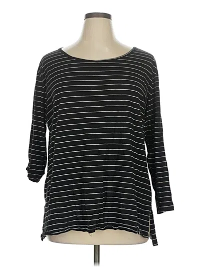 Pre-owned Terra & Sky 3/4 Sleeve T-shirt In Black