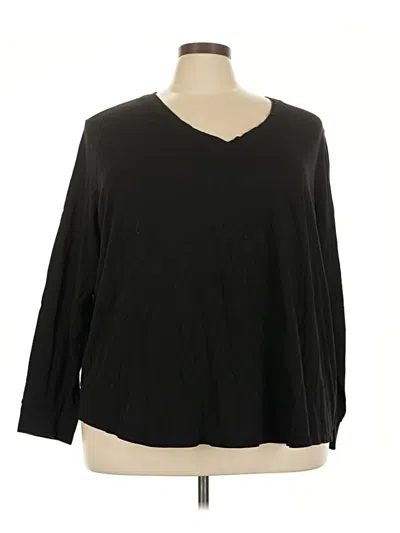 Pre-owned Terra & Sky 3/4 Sleeve T-shirt In Black