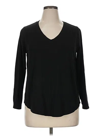 Pre-owned Terra & Sky 3/4 Sleeve T-shirt In Black