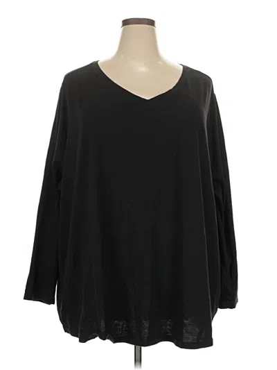 Pre-owned Terra & Sky 3/4 Sleeve T-shirt In Black