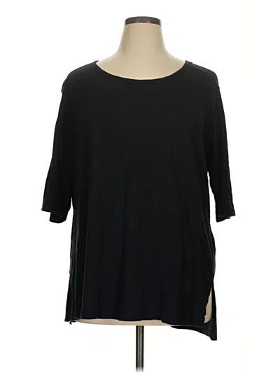 Pre-owned Terra & Sky 3/4 Sleeve T-shirt In Black