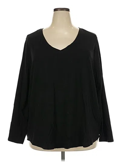Pre-owned Terra & Sky 3/4 Sleeve T-shirt In Black