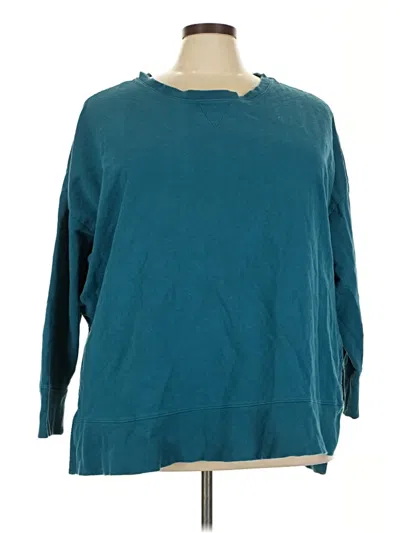 Pre-owned Terra & Sky 3/4 Sleeve T-shirt In Blue