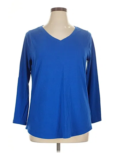 Pre-owned Terra & Sky 3/4 Sleeve T-shirt In Blue
