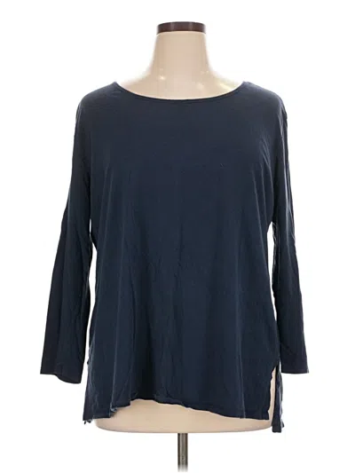 Pre-owned Terra & Sky 3/4 Sleeve T-shirt In Blue