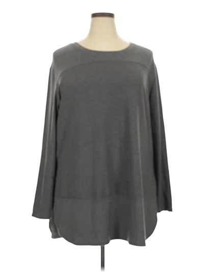 Pre-owned Terra & Sky 3/4 Sleeve T-shirt In Gray