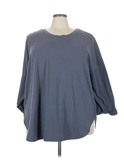 Pre-owned Terra & Sky 3/4 Sleeve T-shirt In Gray