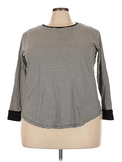 Pre-owned Terra & Sky 3/4 Sleeve T-shirt In Gray