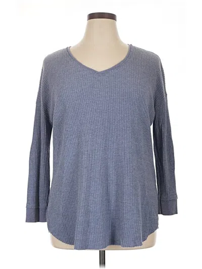 Pre-owned Terra & Sky 3/4 Sleeve T-shirt In Gray
