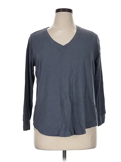 Pre-owned Terra & Sky 3/4 Sleeve T-shirt In Gray