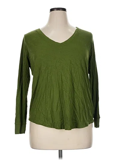 Pre-owned Terra & Sky 3/4 Sleeve T-shirt In Green