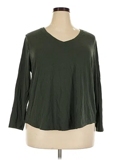 Pre-owned Terra & Sky 3/4 Sleeve T-shirt In Green