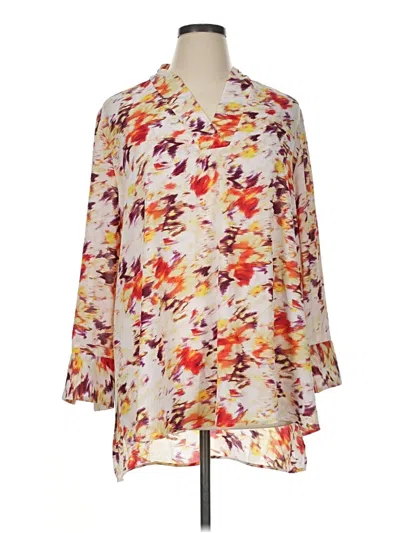 Pre-owned Terra & Sky 3/4 Sleeve T-shirt In Ivory