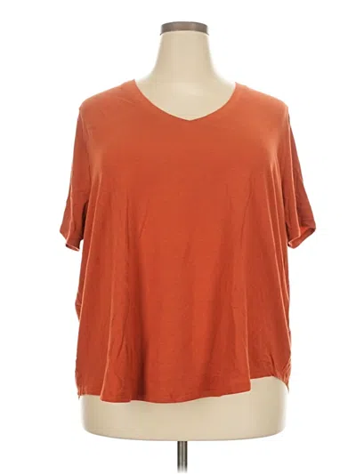 Pre-owned Terra & Sky 3/4 Sleeve T-shirt In Orange