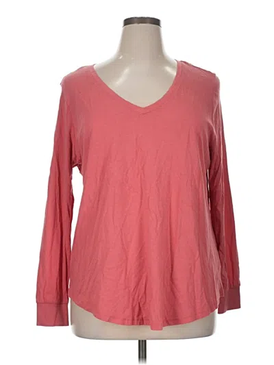Pre-owned Terra & Sky 3/4 Sleeve T-shirt In Pink