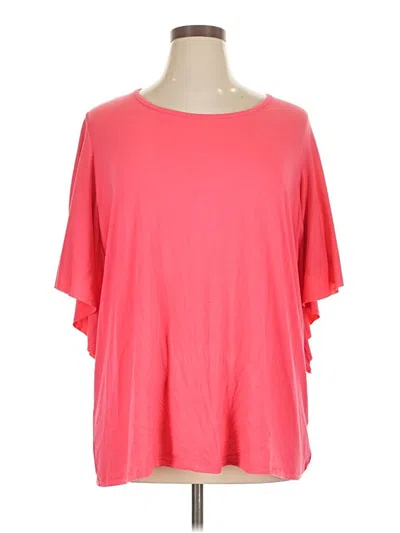 Pre-owned Terra & Sky 3/4 Sleeve T-shirt In Pink