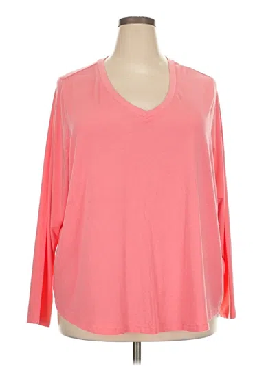 Pre-owned Terra & Sky 3/4 Sleeve T-shirt In Pink