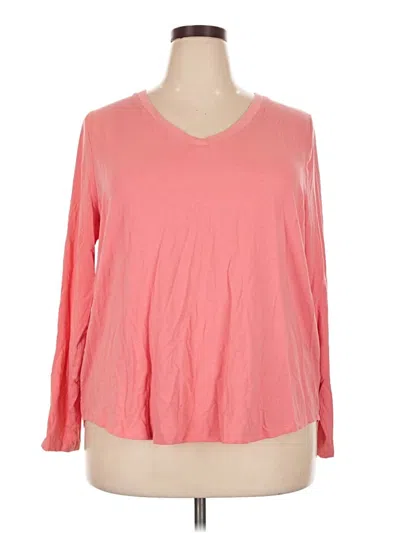 Pre-owned Terra & Sky 3/4 Sleeve T-shirt In Pink