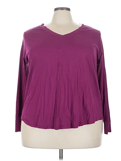 Pre-owned Terra & Sky 3/4 Sleeve T-shirt In Purple