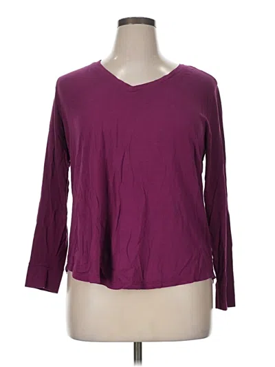 Pre-owned Terra & Sky 3/4 Sleeve T-shirt In Purple