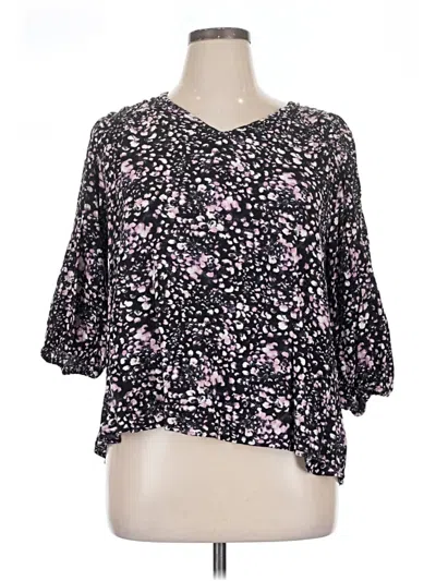 Pre-owned Terra & Sky 3/4 Sleeve T-shirt In Purple