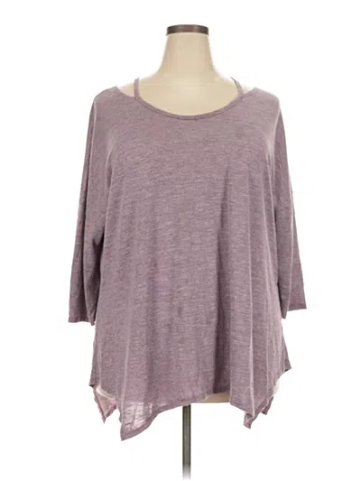 Pre-owned Terra & Sky 3/4 Sleeve T-shirt In Purple