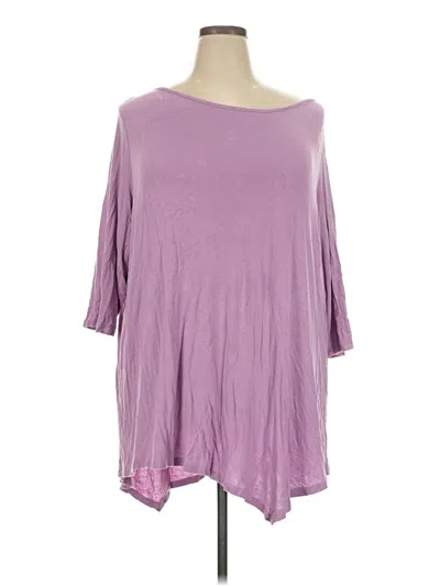 Pre-owned Terra & Sky 3/4 Sleeve T-shirt In Purple