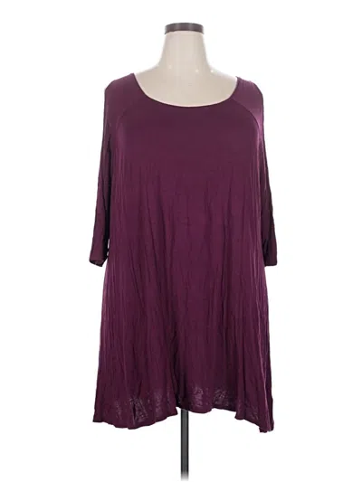 Pre-owned Terra & Sky 3/4 Sleeve T-shirt In Purple