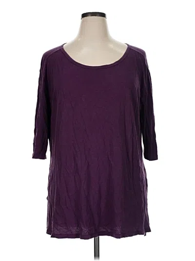 Pre-owned Terra & Sky 3/4 Sleeve T-shirt In Purple