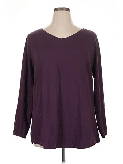 Pre-owned Terra & Sky 3/4 Sleeve T-shirt In Purple