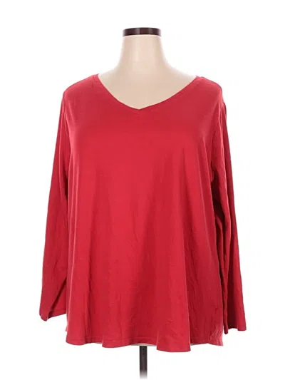 Pre-owned Terra & Sky 3/4 Sleeve T-shirt In Red