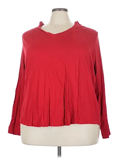 Pre-owned Terra & Sky 3/4 Sleeve T-shirt In Red