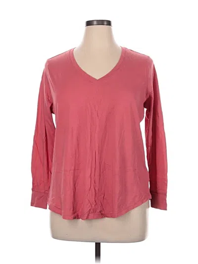 Pre-owned Terra & Sky 3/4 Sleeve T-shirt In Red