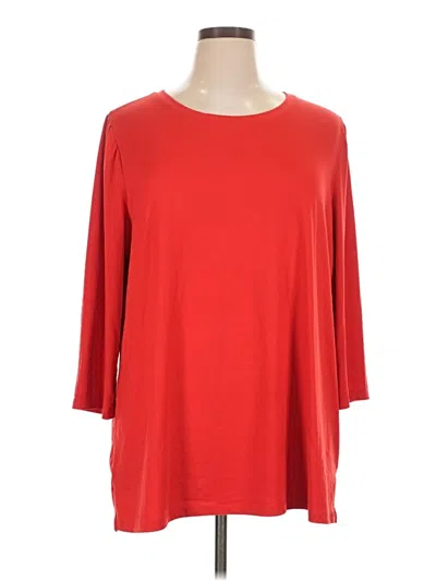 Pre-owned Terra & Sky 3/4 Sleeve T-shirt In Red