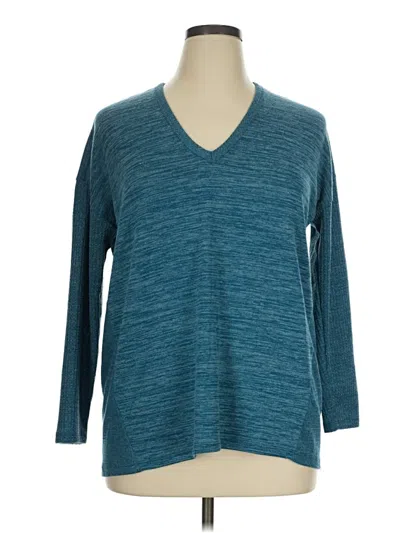 Pre-owned Terra & Sky 3/4 Sleeve T-shirt In Teal