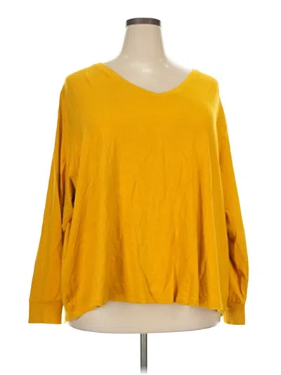 Pre-owned Terra & Sky 3/4 Sleeve T-shirt In Yellow