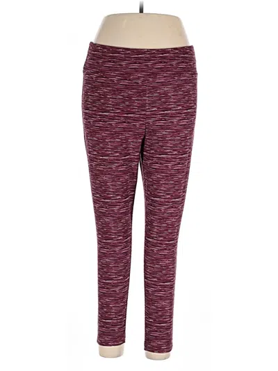 Pre-owned Terra & Sky Active Pants In Burgundy