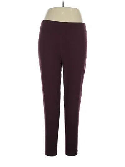 Pre-owned Terra & Sky Active Pants In Burgundy