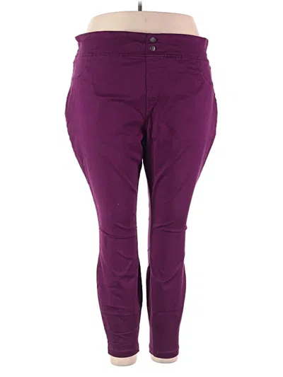 Pre-owned Terra & Sky Active Pants In Purple