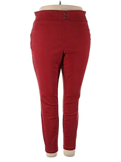 Pre-owned Terra & Sky Active Pants In Red