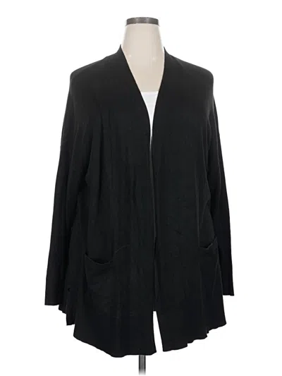 Pre-owned Terra & Sky Cardigan Sweater In Black