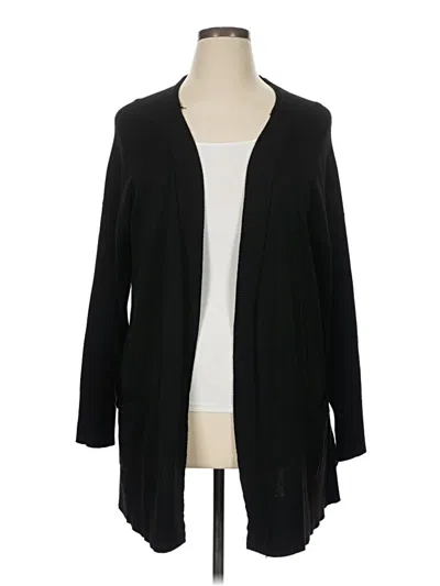 Pre-owned Terra & Sky Cardigan Sweater In Black